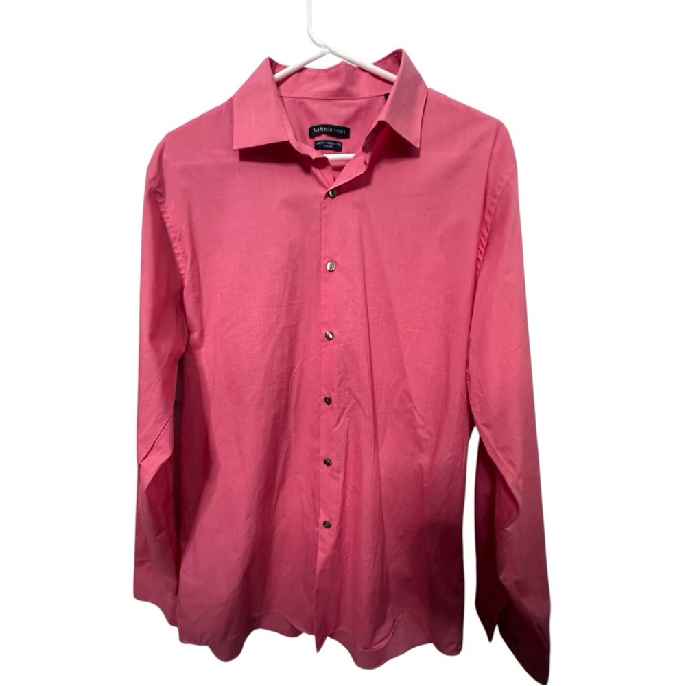 Van Heusen Studio Slim Fit Coral/Salmon Button Down